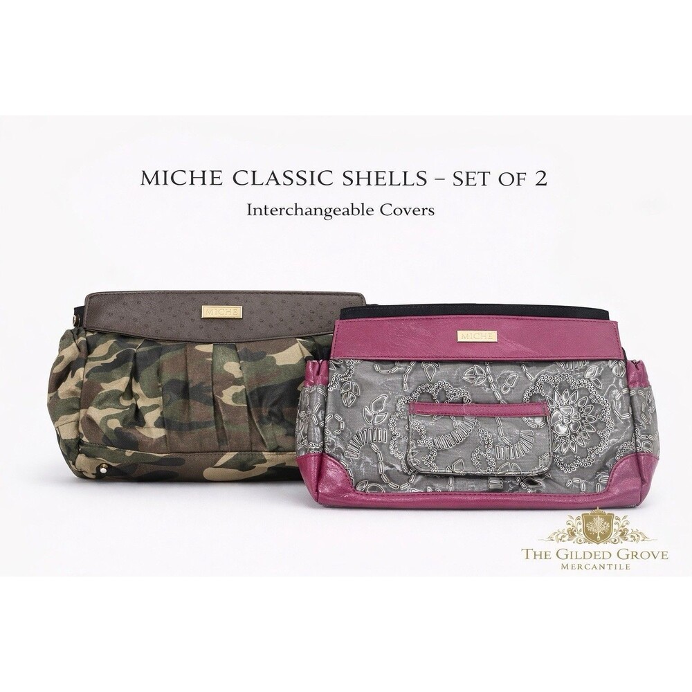 Miche Purse Shell Lot Classic Medium Pink Floral Camo Interchangeable Bags